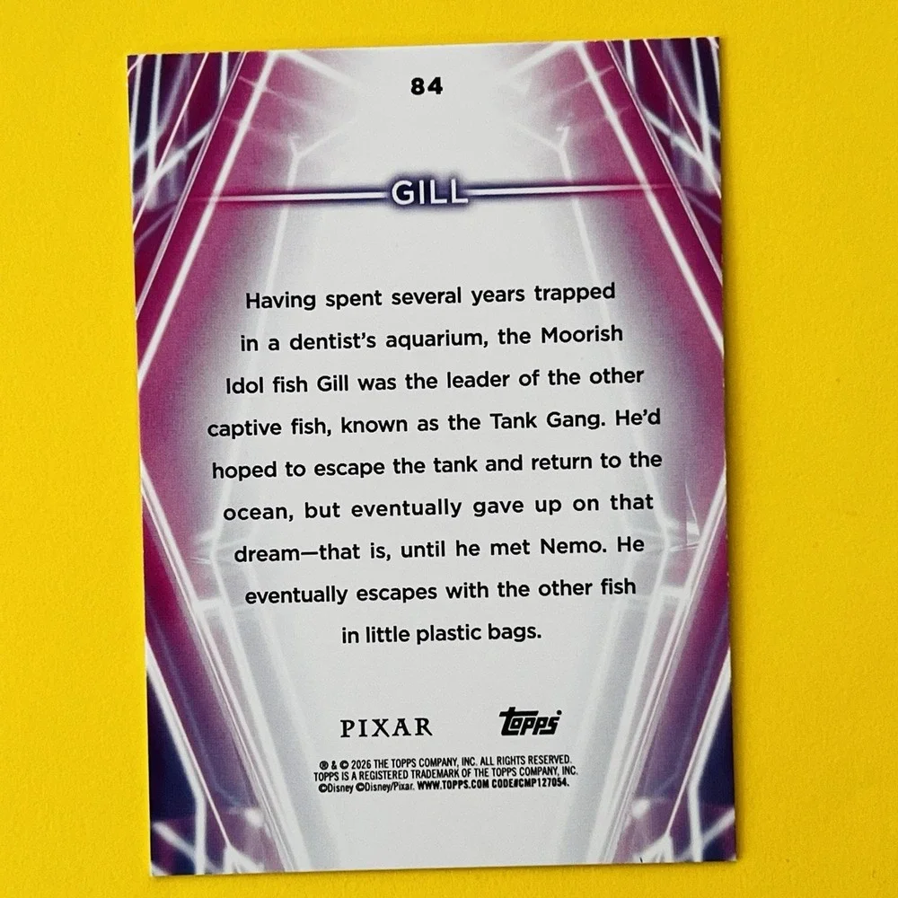 2026 Topps Disney‎ NEON Gill #84 Rainbow Foil